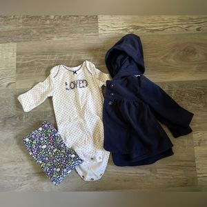 ❌SOLD ❌ Carter’s 3 Piece Baby Girls Set - 6 Months